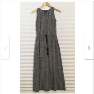 Talbots Maxi Dress Size P Petite Sleeveless Cotton Blend Keyhole